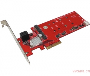 Addonics 4口 Hybrid HDD – M2(NGFF) SSD 混合硬盘RAID卡