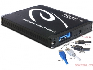 Delock 42508  USB3.0  mSATA SSD固态硬盘盒