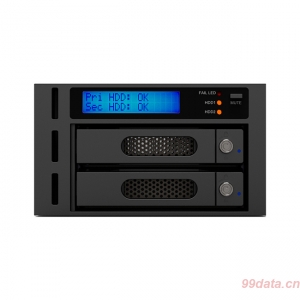 RAIDON锐铵iR2622内置RAID1磁盘阵列2 CD-ROM 光驱位转2块3.5” 硬盘