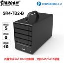 4盘位Stardom SR4-TB2 Thunderbolt 2雷电磁盘阵列柜 RAID5