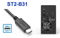 Stardom ST2-B31 USB3.1 Gen2 10Gb/s 磁盘阵列柜