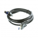 Coolgear 工业级USB3.0 HUB数据线1.5米A转B带螺丝孔螺钉固定Screw Lock