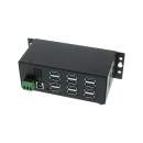 Coolgear  12口USBG-12U3ML USB 3.0 工业级Hub 金属封装，含电源适配器