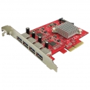 Lycom UB-155 4口10Gb USB3.1 Gen2 Type A PCIe 3.0x4扩展转接卡