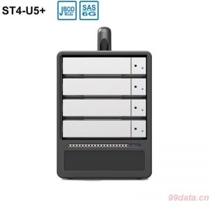Stardom ST4-U5+ 4盘位miniSAS SFF-8088 SAS/SATA硬盘箱