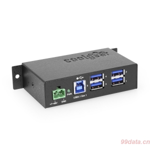Coolgear USBG-4U3MLR2 4 Port USB 3.2 Gen 1 Powered Hub w/ ESD Surge Protection