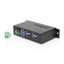 Coolgear USBG-4U3MLR2 4 Port USB 3.2 Gen 1 Powered Hub w/ ESD Surge Protection