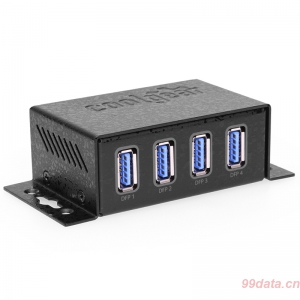 Coolgear CG-U3MINI4P-BPH 4 Port USB 3.2 Gen 1 Mini Powered Hub w/ ESD Surge Protection